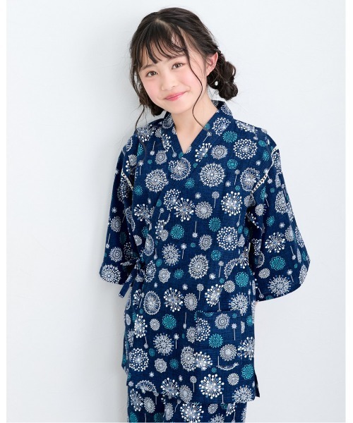 甚平 浴衣 「ZOZO限定カラー/ネイビー系(北欧花火)登場！」甚平スーツ