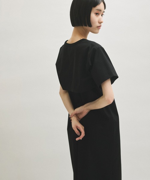 アダムエロペ　2025春夏　セットジャージーワンピース　新品　ブラック38 ADAM ET ROPÉ FEMME(アダム エ ロペ ファム) / セットジャージー