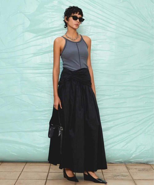 MAISON SPECIAL スカート Voluminous Tuck Flare Skirt