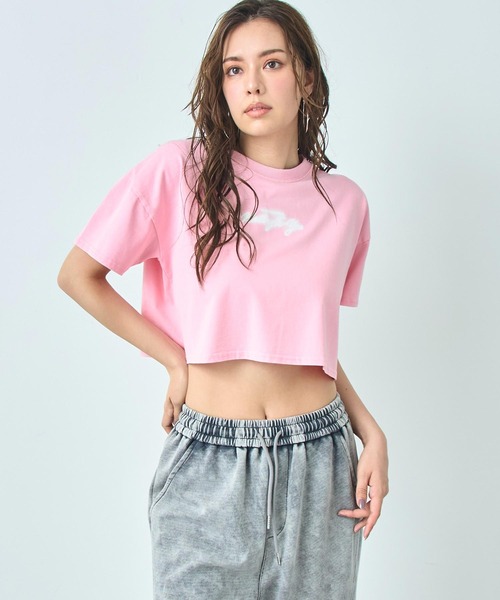 ANAP（アナップ） tシャツ クロップド ネオンロゴ Tシャツ レディース