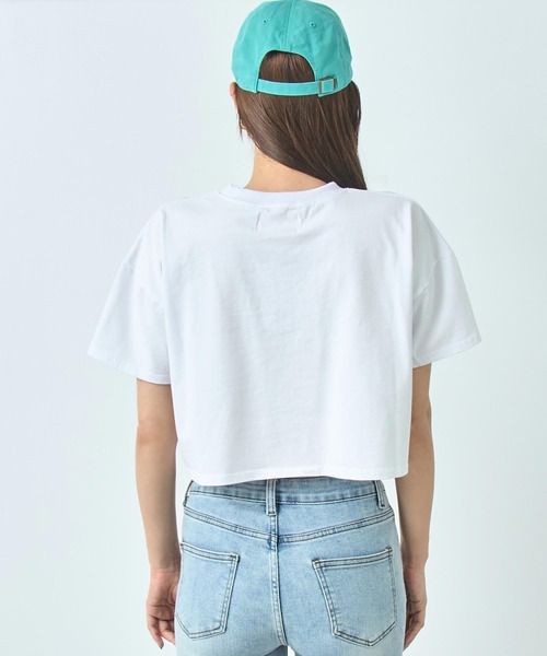 ANAP（アナップ） tシャツ 半袖 クロップド ネオンロゴ Tシャツ