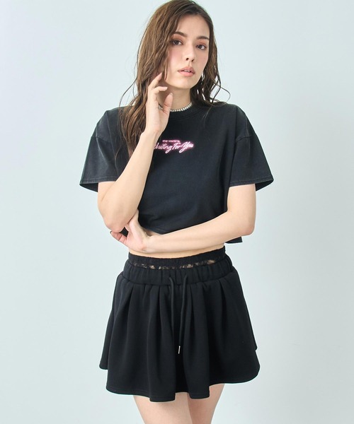 ANAP（アナップ） tシャツ クロップド ネオンロゴ Tシャツ レディース 