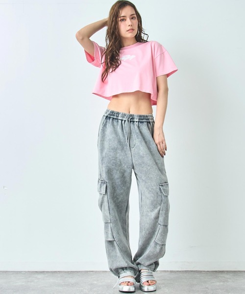 ANAP（アナップ） tシャツ 半袖 クロップド ネオンロゴ Tシャツ