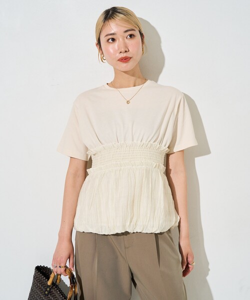 FREAK'S STORE tシャツ 限定展開 シアー ワッシャー ドッキング