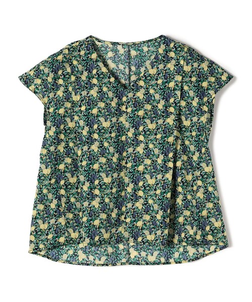 プランC ブラウス レディース Ezick ブラウス シャツ Waist tuck design 光沢シアーシャツ