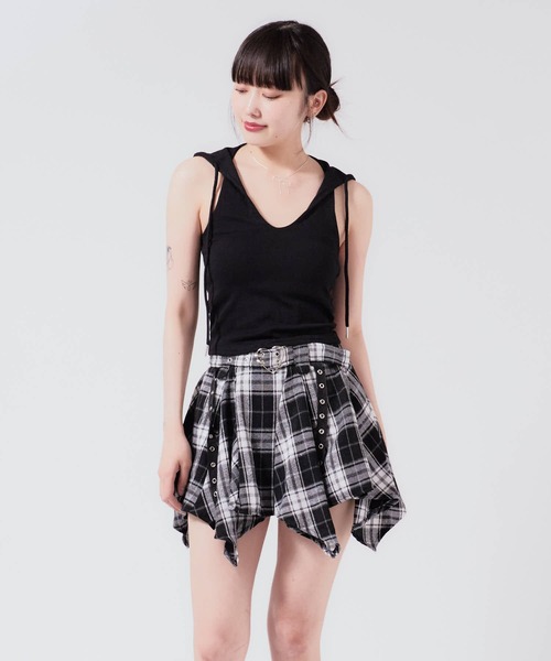 Chick タンクトップ ノースリーブ Camisole with hood / フード付き