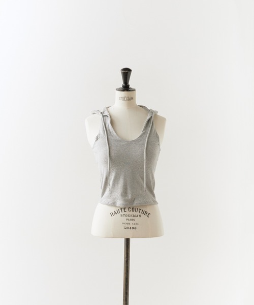Chick タンクトップ ノースリーブ Camisole with hood / フード付き