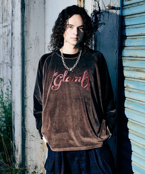 glamb（グラム） トレーナー スウェット Spin Logo Velour Sweat
