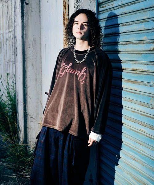 glamb（グラム） トレーナー スウェット Spin Logo Velour Sweat