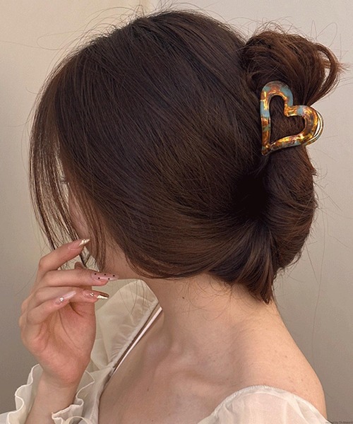 VIBGYOR ヘアクリップ pur chouchou/ハート バンスクリップ P4495