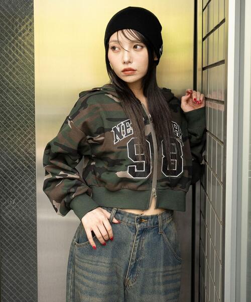 WEGO パーカー WEGO/「25年秋冬新作」グラフィックショートZIP