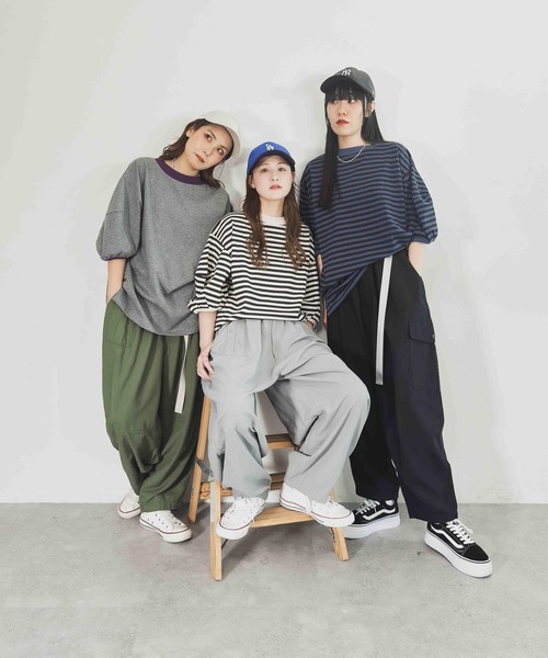 「niko and...」 半袖カットソー MEDIUM ダークブルー レディース_画像3