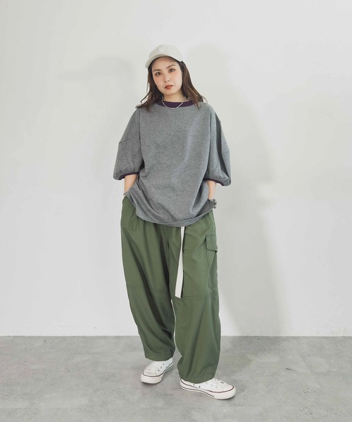 「niko and...」 半袖カットソー MEDIUM ダークブルー レディース_画像4