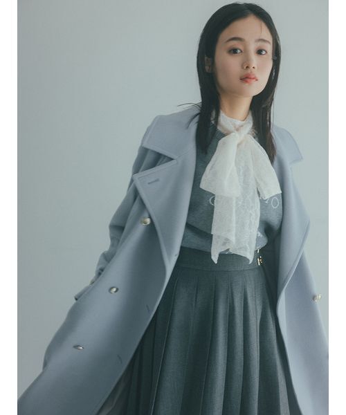 新品未使用 snidel ウールカシミヤスタンドカラーコート グレー サイズ1 SNIDEL - 【正規品】snidel ウールカシミヤスタンドカラーコート DGRY