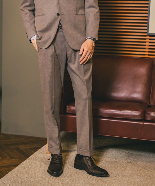 GLOBAL WORK（グローバルワーク） スラックス ストレッチ起毛TRパンツ