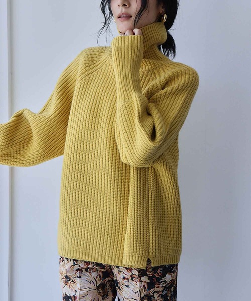 ELFRANK ニット セーター 前後2WAY タートルネック オーバーサイズ ELFRANK ニット セーター 前後2WAY タートルネック オーバーサイズ