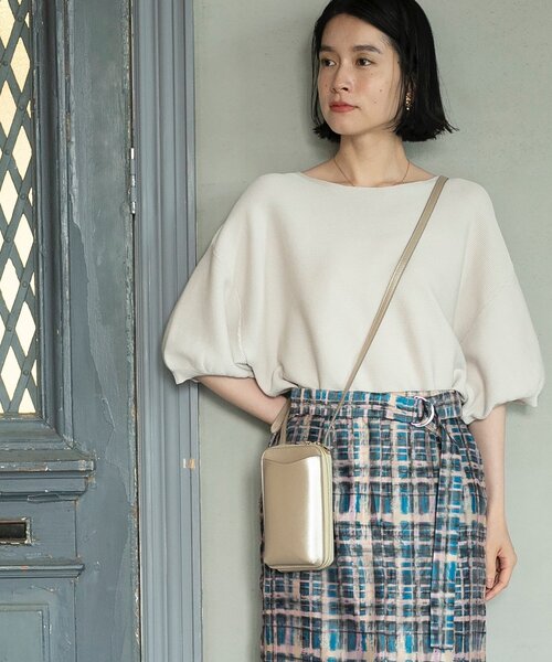 「OPAQUE.CLIP」 半袖ニット 36 ブラウン系その他 レディース_画像3