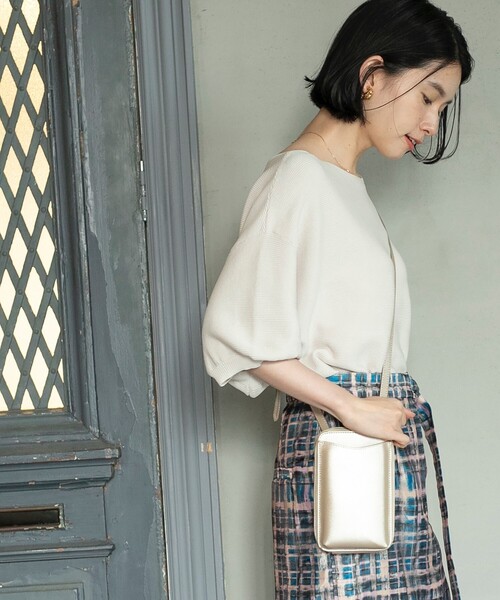 「OPAQUE.CLIP」 半袖ニット 36 ブラウン系その他 レディース_画像4