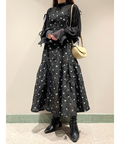 SNIDEL / 長袖ブラウス/one/ポリエステル/BLK/SWFB244152 SNIDEL（スナイデル） 長袖ブラウス ONE SIZE ブラック レディース