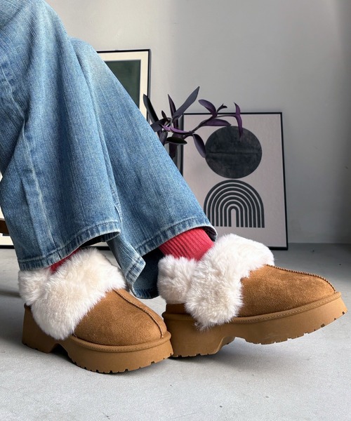 LUGG NAGG（ラグナグ） サンダル 「厚底ヒール」バックバンドムートン