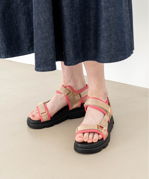 「Launa lea」 フラットサンダル M ブラック レディース_画像5