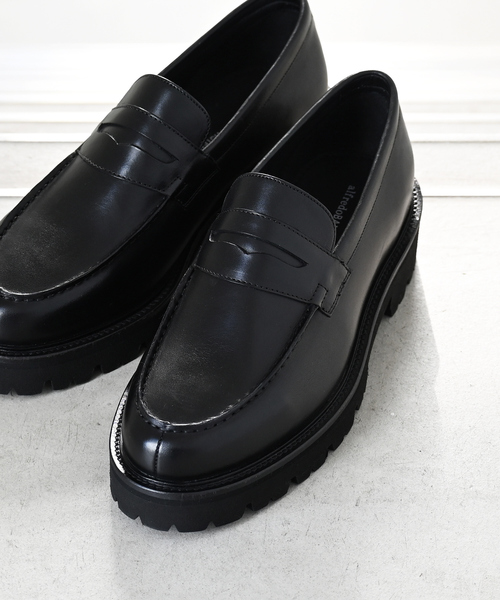 「alfredoBANNISTER」 ローファー 39 ブラック メンズ_画像4