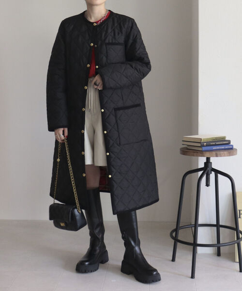 トラディショナルウェザーウェア　ブラック　コート　スピック&スパン　新品未使用 スピック＆スパン Spick & Span TRADITIONAL WEATHERWEAR 別注LINTON