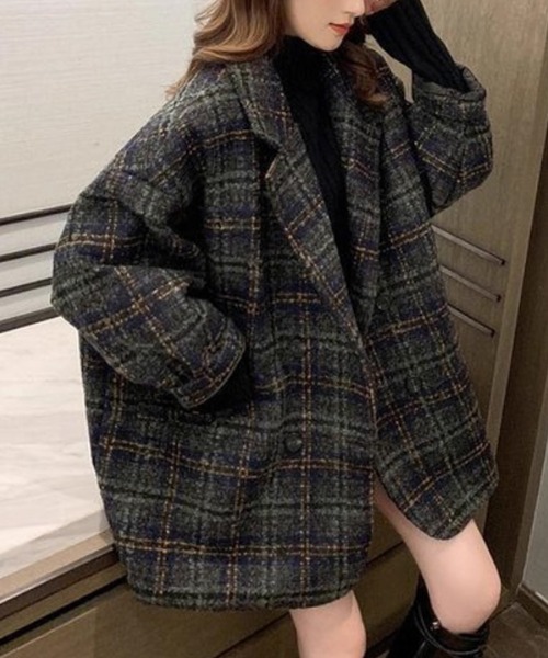 SEN TOKYO コート チェスターコート チェック柄 チェスターコート