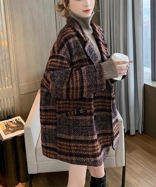 SEN TOKYO コート チェスターコート チェック柄 チェスターコート