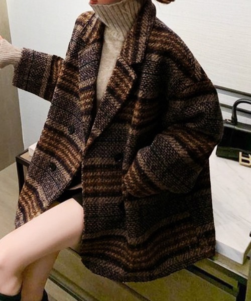 SEN TOKYO コート チェスターコート チェック柄 チェスターコート