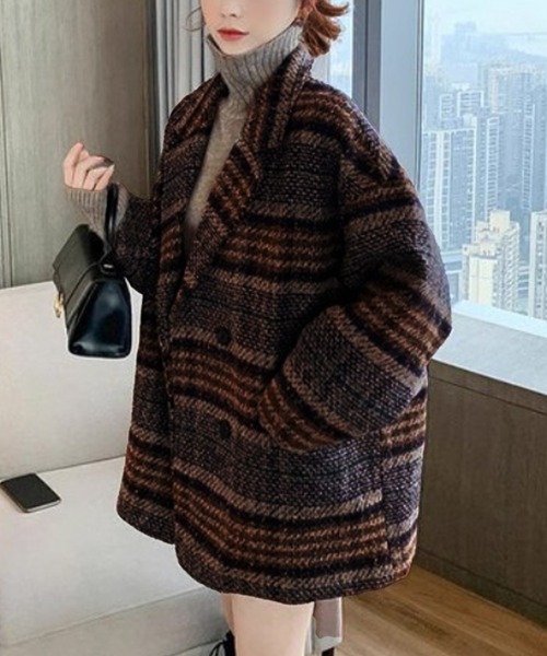 SEN TOKYO コート チェスターコート チェック柄 チェスターコート