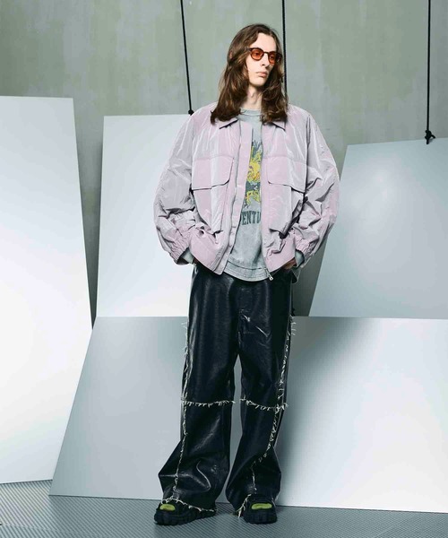 【MAISONSPECIAL】ブルゾン MAISON SPECIAL（メゾンスペシャル） ナイロンブルゾン 1 ブラック