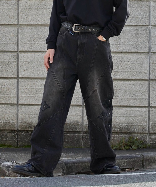 SUPPLIER（サプライヤー） ジーンズ Cross Leather Patch Baggy Denim