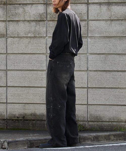 SUPPLIER（サプライヤー） ジーンズ Cross Leather Patch Baggy Denim