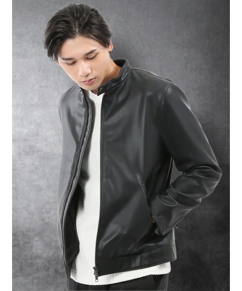 TAKA-Q（タカキュー） 革ジャン ライダース 「合成皮革 ライトアウター