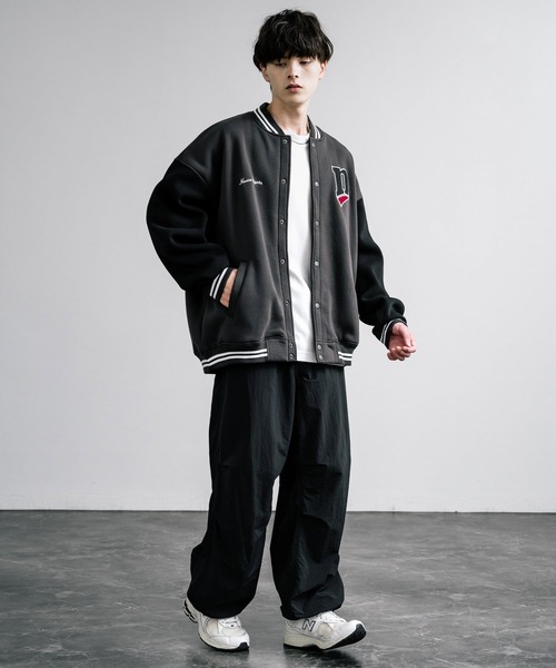 Rocky Monroe（ロッキーモンロー） 「beaumere」スタジャン LL グレー