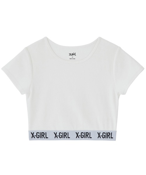 「X-girl」 半袖Tシャツ M ホワイト レディース_画像4