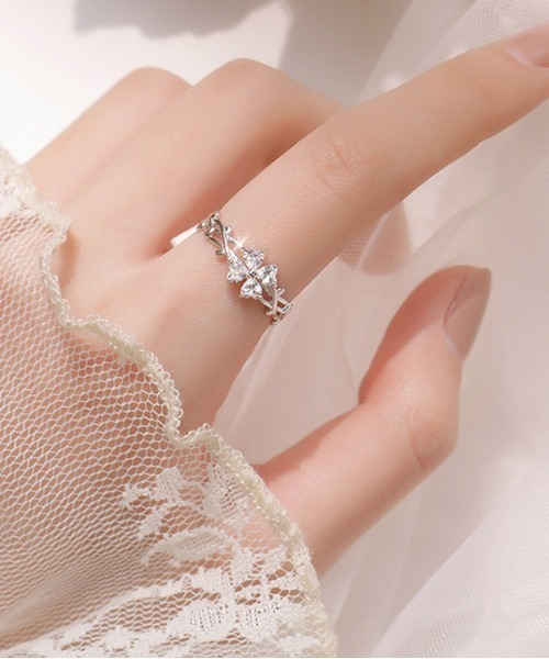 COO+i（クーイ） 指輪 リング クローバーデザインリング レディース