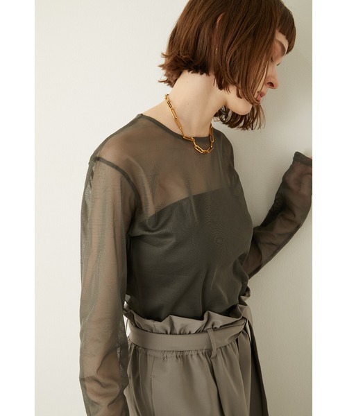 la peau de gem（ラポドゥジェム） 長袖ブラウス FREE ブルー