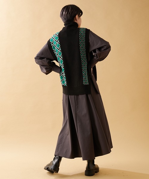 「ear PAPILLONNER」 ニットベスト FREE ブラック レディース_画像2