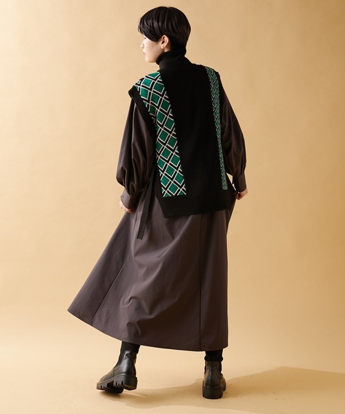 「ear PAPILLONNER」 ニットベスト FREE ブラック レディース_画像4