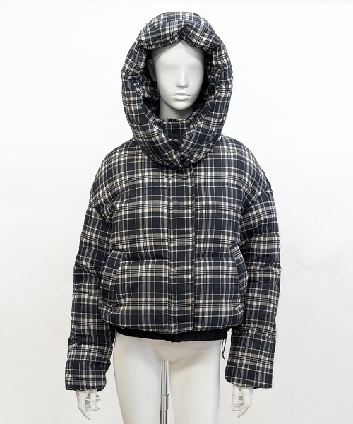 Riff（リフ） ダウンコート ダウンジャケット チェック柄中綿