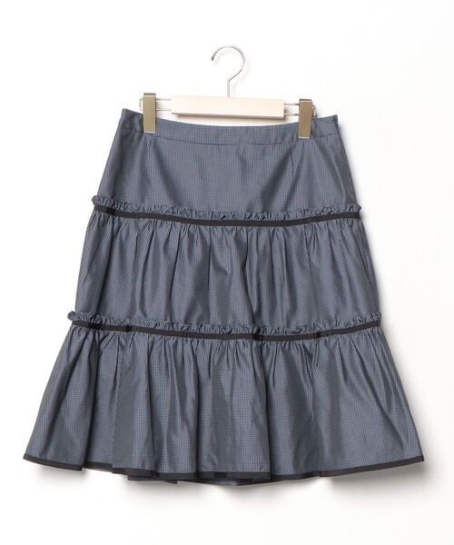 Rene（ルネ） フリルスカート 38 ネイビー レディース : ZOZOTOWN