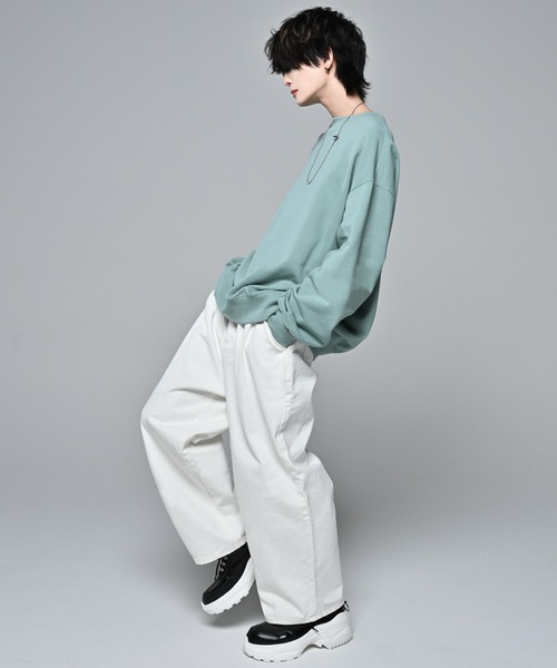 「ADRER」 スウェットカットソー MEDIUM ブラウン メンズ_画像7