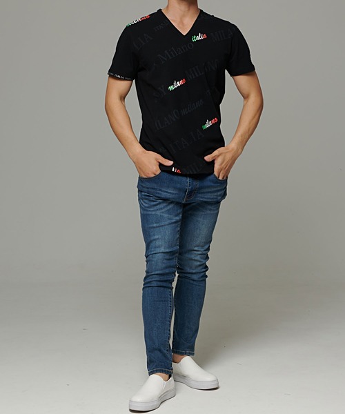 「VIOLA」 半袖Tシャツ L ブラック メンズ_画像5