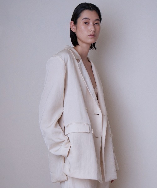 A. ENOF テーラードジャケット Mサイズ ホワイト ENOF テーラードジャケット M オフホワイト レディース : ZOZOTOWN