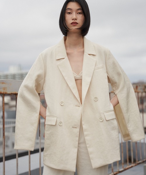 ENOF テーラードジャケット M オフホワイト レディース : ZOZOTOWN