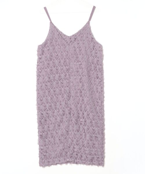 「KBF」 キャミソールワンピース ONE パープル レディース_画像2