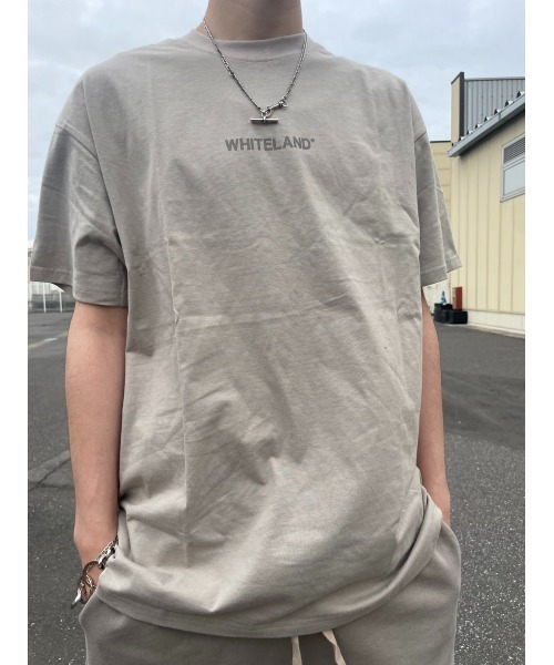 「WHITELAND」 半袖Tシャツ LARGE カーキ メンズ_画像2
