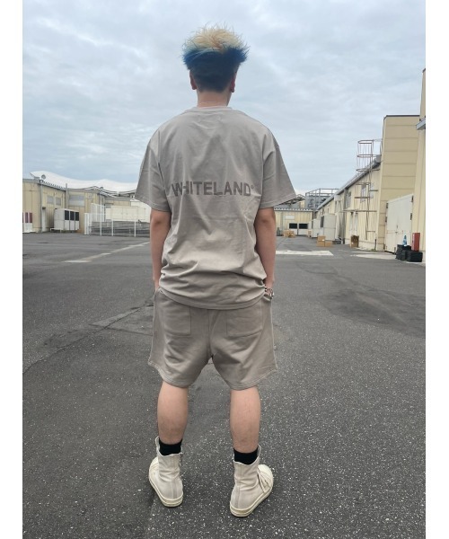 「WHITELAND」 半袖Tシャツ LARGE カーキ メンズ_画像3